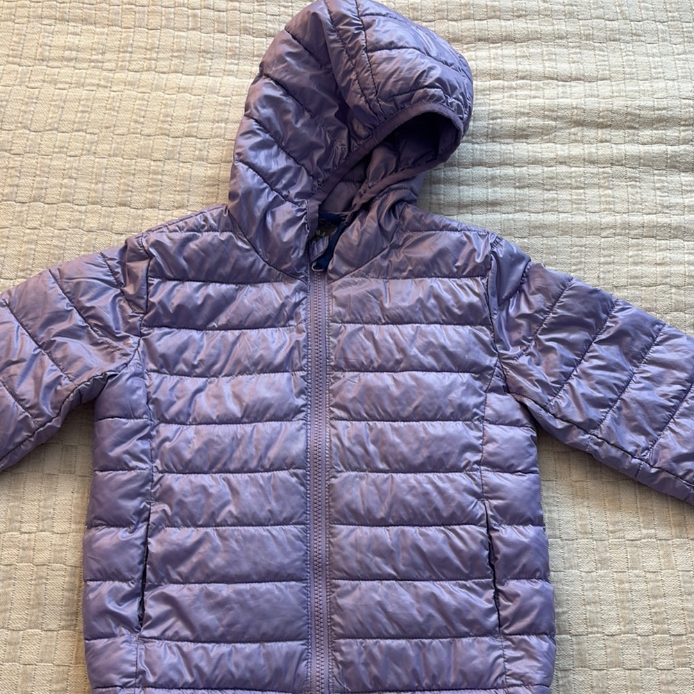 Primary Lavender Puffer Jacket for Kids